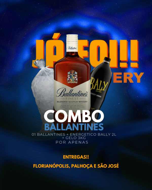 Ballantines 1lt+ Gelo 3kg + Bally 2Lt